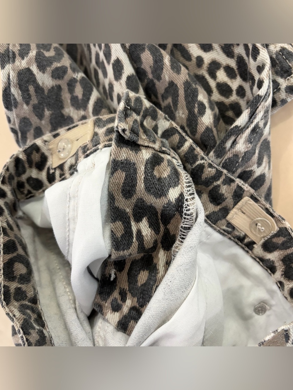 Zara Girls Leopard Print Wide Leg Jeans. - Picture 6 of 10